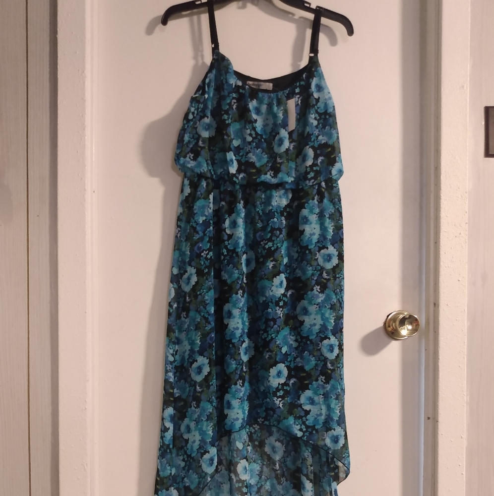 Ladies bailey girl floral high/low dress size Med